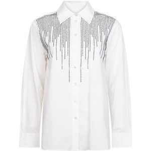JOAN - LES BLANCS - Blouse - Lange Mouwen - Strasdetails