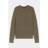 Hugo - P-Horso Sweater - Bruin - Heren - Lange Mouwen - Ribbreisel met Corduroy-effect