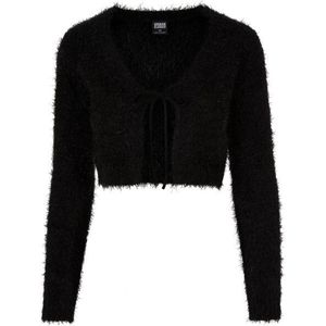 Urban Classics Dames cropped feather front tie vest