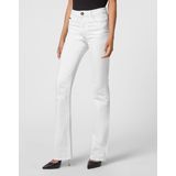 Philipp Plein - Denim High Wasted Flare Skull - Jeans - Wit
