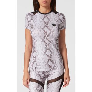 Plein Sport - T-Shirt Ronde Hals Python - Grijs - Dames