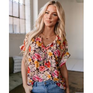 Bloemmotief Striknek Blouse