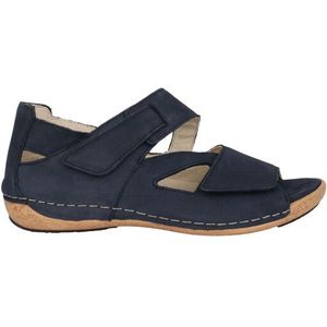 Waldläufer - Heliett - Sandaal - Blauw - Nubuckleer - Klittenbandsluiting