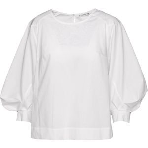 Conquista - Top - Wit - Driekwart Raglan Bisschopmouwen