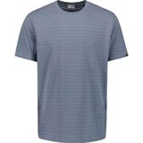 No Excess T-shirt crewneck yarn dyed pin stri washed blue