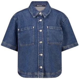 America Today - Denim Blouse - Donkerblauw - Katoen