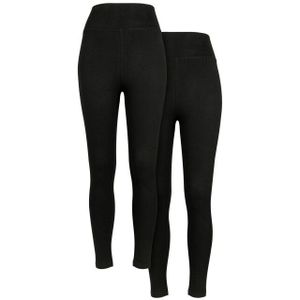 Urban Classics Dames jersey legging met hoge taille (set van 2)
