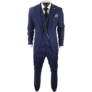 Herenpak - Marineblauw - 3-delig - Klassiek Design