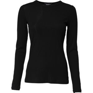 Geribbelde Lange Mouwen Top