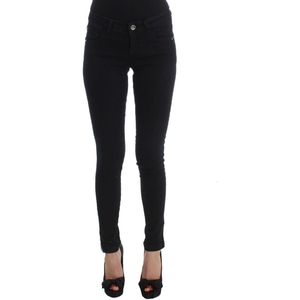 Costume National Dames Zwarte Katoenen Slim Fit Denim Jeans