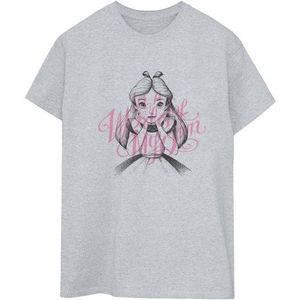 Li-cense Disney dames alice in wonderland in een wereld van mijn eigen katoenen vriendje t-shirt