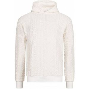 Criminal Damage - Kabelgebreide Hoodie - Off White - Heren