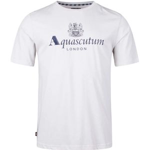 Aquascutum - Active Big Logo - T-shirt - Wit