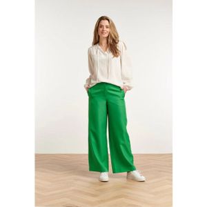 Smashed Lemon - 23586 - V-hals Top - Wit - Pofmouwen