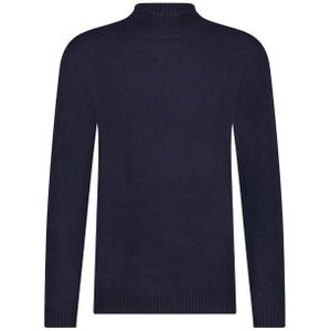 Born With Appetite - Gregg Pull Mockneck - Coltrui - Blauw - 100% Wol