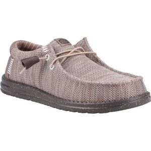 HEYDUDE - Wally Stretch Mesh - Mocassins - Diep Taupe/molbruin