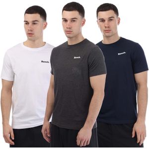 Bench - Somerset - T-shirts - Navy - Wit - Grijs - 3 Pack