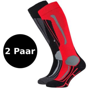 Falcon Victoria 2-pack skisokken dames rood