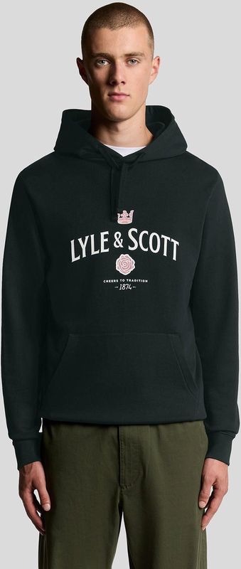 Lyle & Scott - Cheers Graphic Loopback Hoodie - Marineblauw