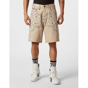 Philipp Plein - Korte Broeken - Beige - Denim
