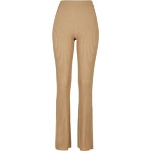 Urban Classics Dames gebreide geribde uitlopende legging