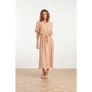 Smashed Lemon - 25009 - Maxi Jurk - Multicolor - V-hals met Polka Dot Print