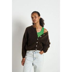 AMERICAN VINTAGE - VITOW - Vest - Mêlee Kastanje - Wolmix - Knoopsluiting