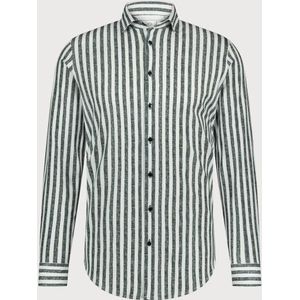 Blue Industry - Gestreept Overhemd - Blauw - 100% Katoen - Modern Fit