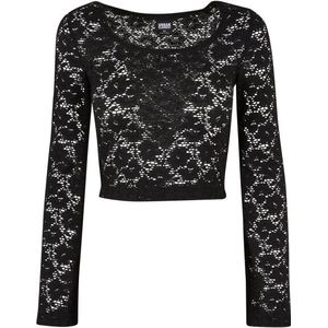Urban Classics Dames kant gewaad top met lange mouwen