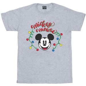 Li-cense Disney dames mickey mouse kerstmis lichtbollen katoenen vriendje t-shirt