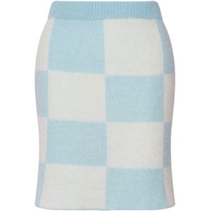 Kiana gebreide rok in lichtblauw