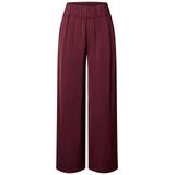 Viscose Wide-leg Broek - Regular Fit - Mid-waist - Met Elastische Tailleband