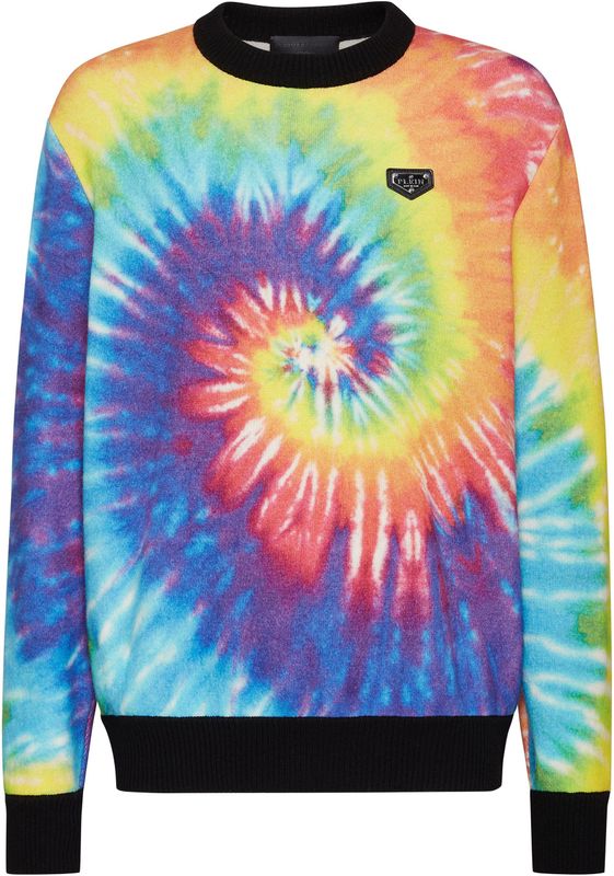 Philipp Plein - Pullover Round Neck LS - Veelkleurig - Oversized Trui - Katoen