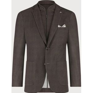 Blue Industry Het colbert met bruin ruitmotief |