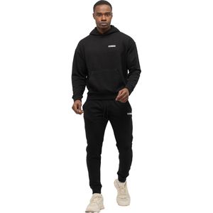 Tom Barron - Joggingpak - Zwart - Katoen - Lang/maxi - Lange Mouw