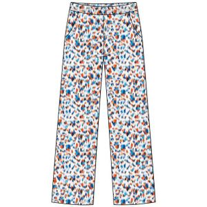 HV Society - hvsdaisy - Broek - Blauw - Linnen Mix met Elastische Tailleband