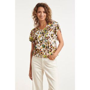 Smashed Lemon - 35219 - Top - Beige - Dierenprint