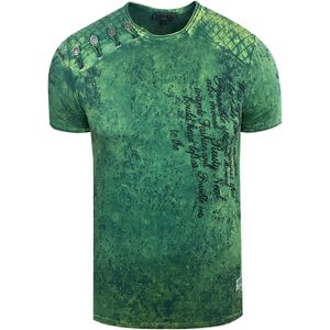 Rusty Neal - T-shirt - Gewassen met Zuur - Heren - Normale Pasvorm - 100% Katoen