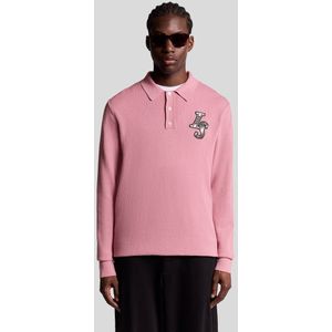 Lyle & Scott - Gebreid Poloshirt - Roze - Lange Mouwen