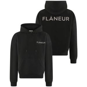 Flaneur Homme Heren double logo washed hoodie