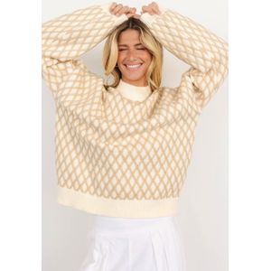 Gestructureerde Gebreide Polokraagtrui