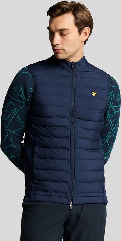 Lyle & Scott - Golf Hybride Gewatteerde Gilet - Blauw