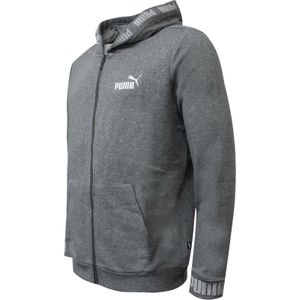 Puma - Amplified Hooded Jacket - Grijs - Heren - Casual Track Top