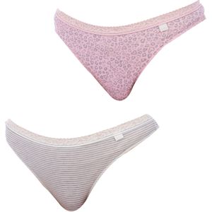 Set van 2 katoenen strings 1031159 Dames