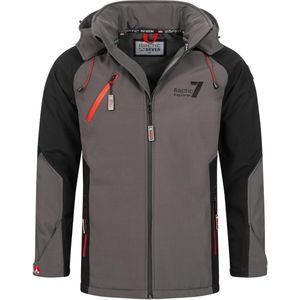 Arctic Seven - Softshell Jas - Donkergrijs-Zwart - Heren
