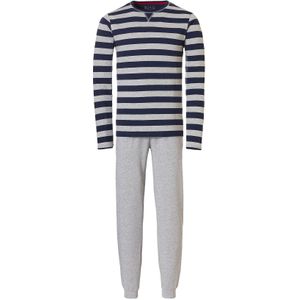 Phil & Co Essential heren pyjamaset lang / blauw gestreept