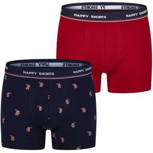 Happy Shorts Heren boxershorts kerst print 2-pack gingerbread