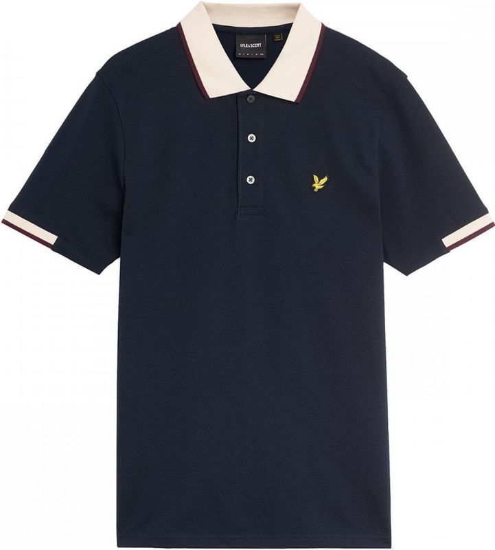 Lyle & Scott - Half Tipped Poloshirt - Marineblauw