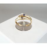 Christian Gouden ring met saffier
