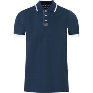 Aquascutum - Polo Shirt - Navy Blue - Branded Shoulder Tipped